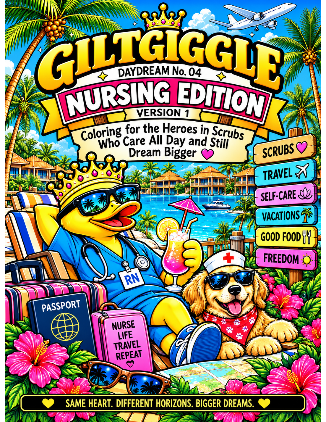 GiltGiggle Daydream No. 04 Nursing Edition digital coloring book cover