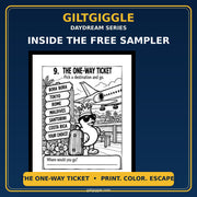 Preview of The One-Way Ticket free GiltGiggle coloring page